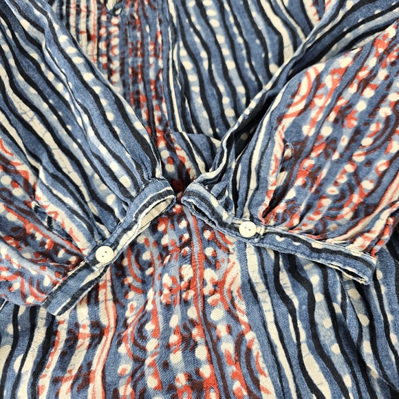 LRL Ralph Lauren Pintuck Peasant Top with 3/4 Sleeves - Picture 10 of 13